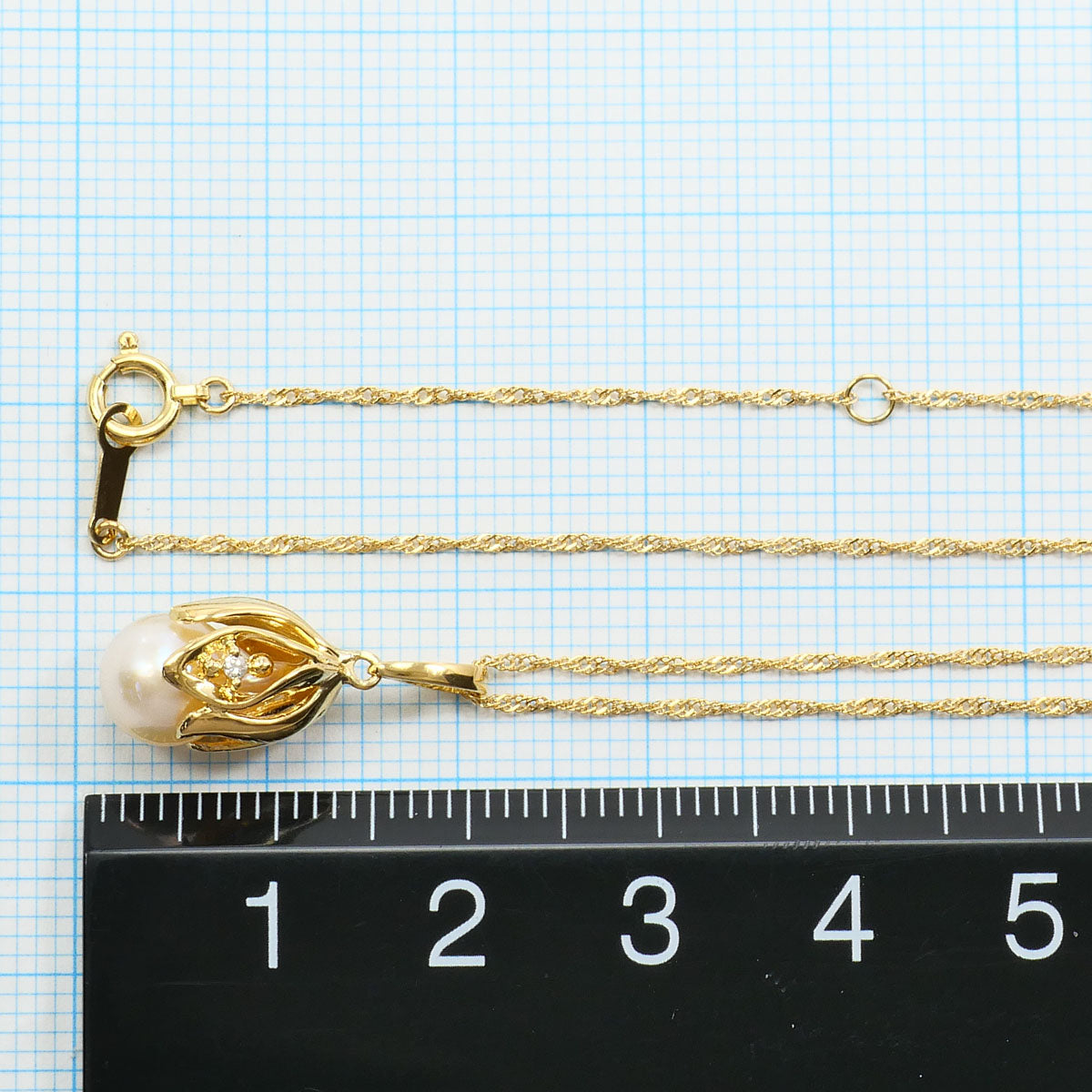 Au750 パール ダイヤモンド ネックレス