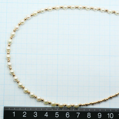 Au750ピンクゴールドアコヤ真珠ネックレス