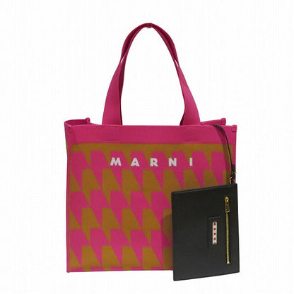 マルニ ジャカード ポリエステルトートバッグ