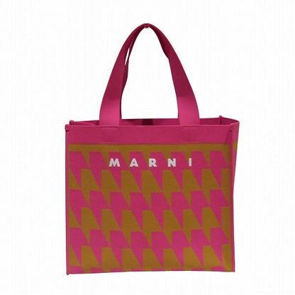 マルニ ジャカード ポリエステルトートバッグ