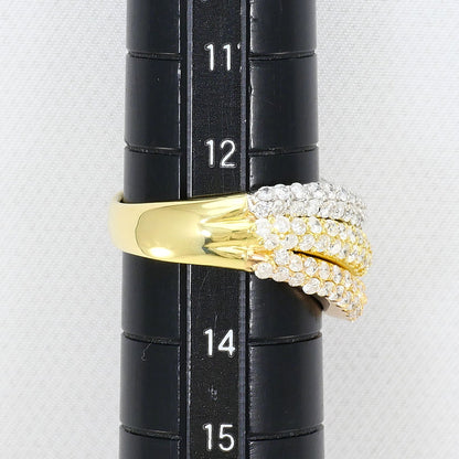 プラチナ Au750 コンビダイヤモンドリング