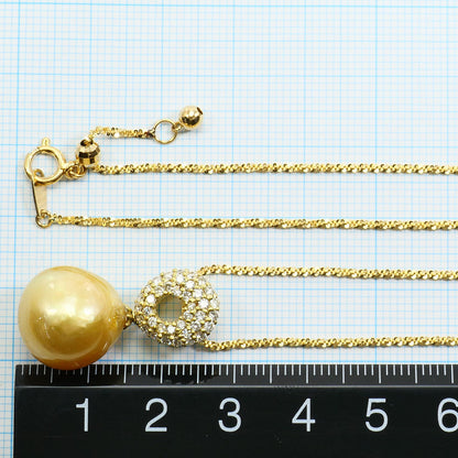Au750南洋真珠ダイヤネックレス