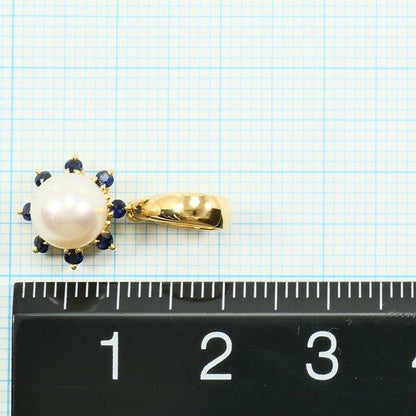 タサキ Au750 パール サファイア ペンダントトップ
