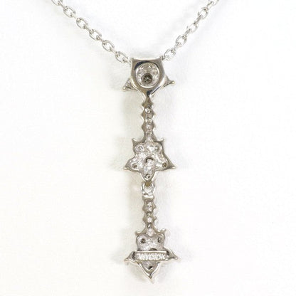 10K White Gold PT850 Platinum Diamond Necklace