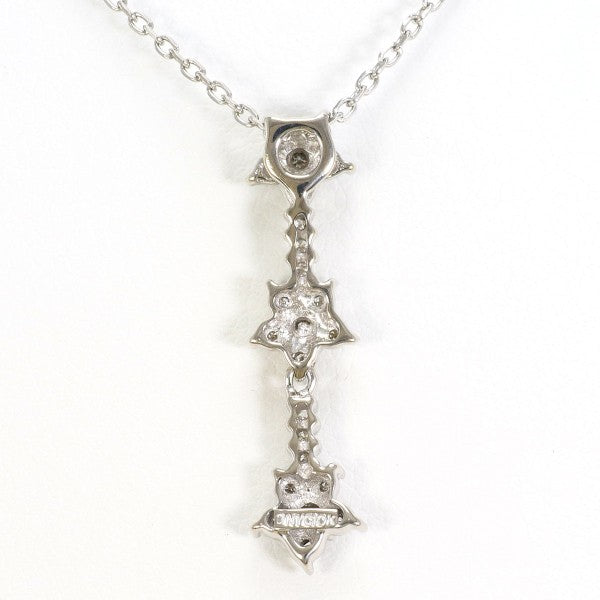 10K White Gold PT850 Platinum Diamond Necklace