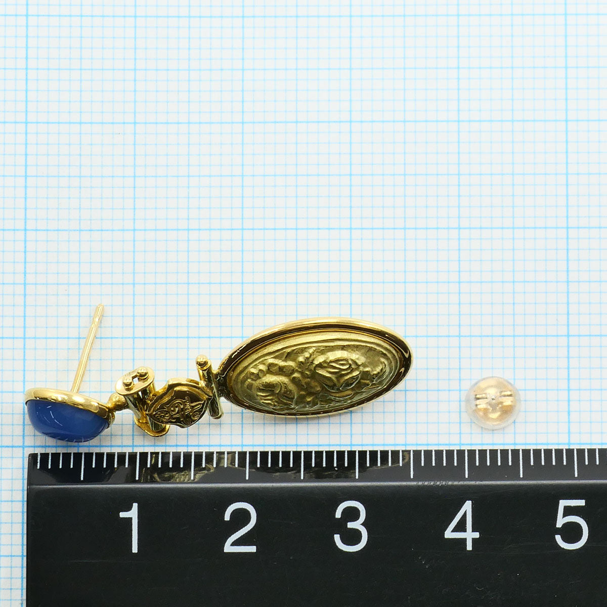 Au750カルセドニーピアス