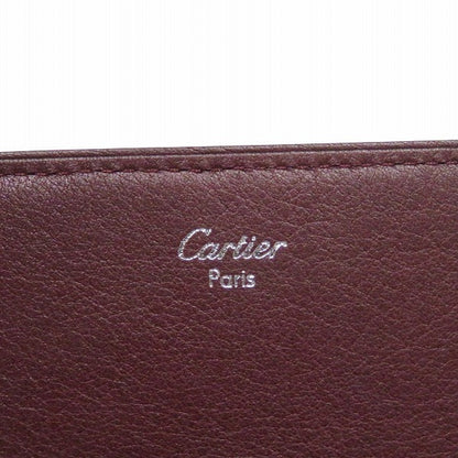 カルティエ カボションライン レザー三つ折り財布