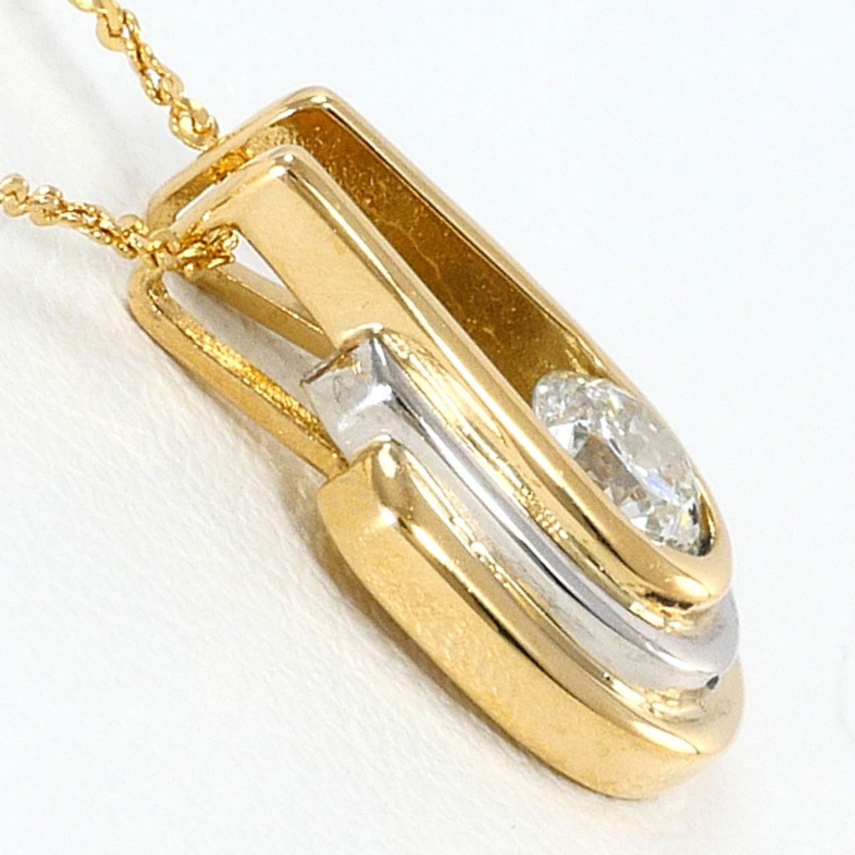 プラチナ Au750 ダイヤモンドネックレス