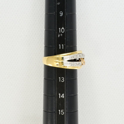 プラチナ Au750コンビ ダイヤモンドリング