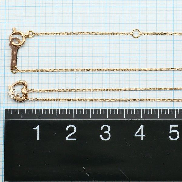 ヨンドシー K10ピンクゴールド ダイヤ ネックレス