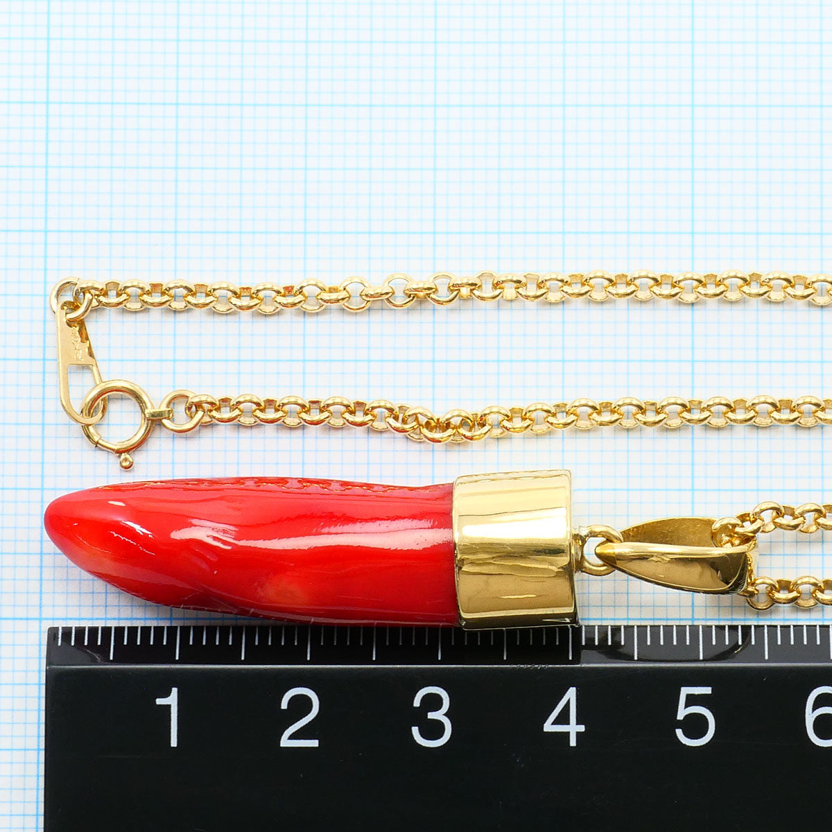 Au750 サンゴネックレス