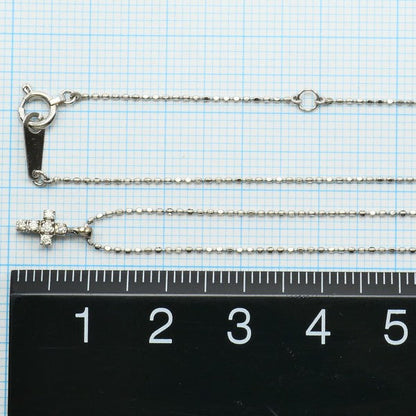K10ホワイトゴールド PT850プラチナ ダイヤモンドネックレス