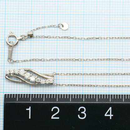 Au750ホワイトゴールドダイヤネックレス