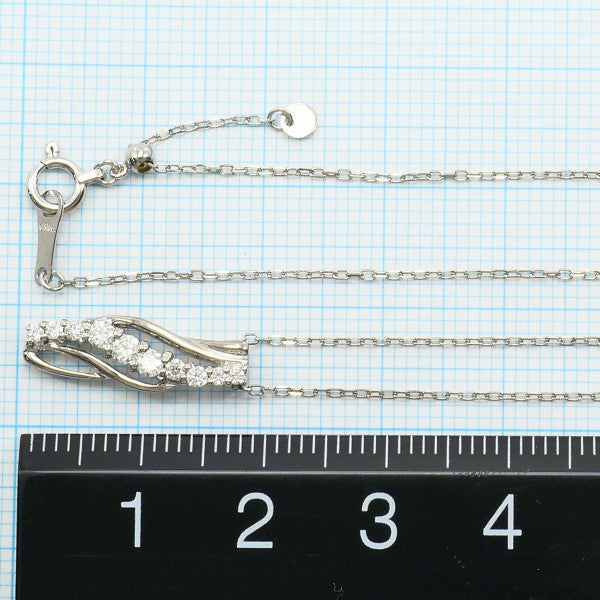Au750ホワイトゴールドダイヤネックレス