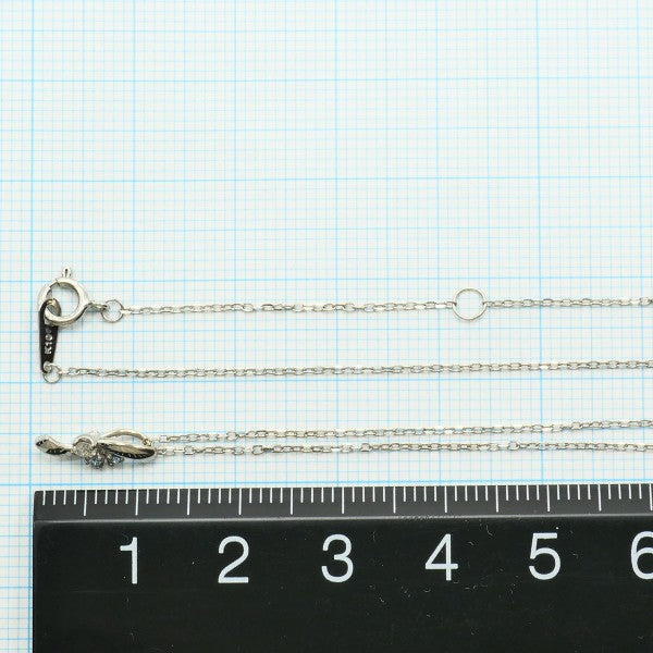 K10ホワイトゴールドブルーダイヤモンドダイヤモンドネックレス