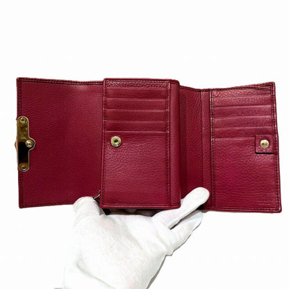グッチ バンブー レザー 三つ折り財布