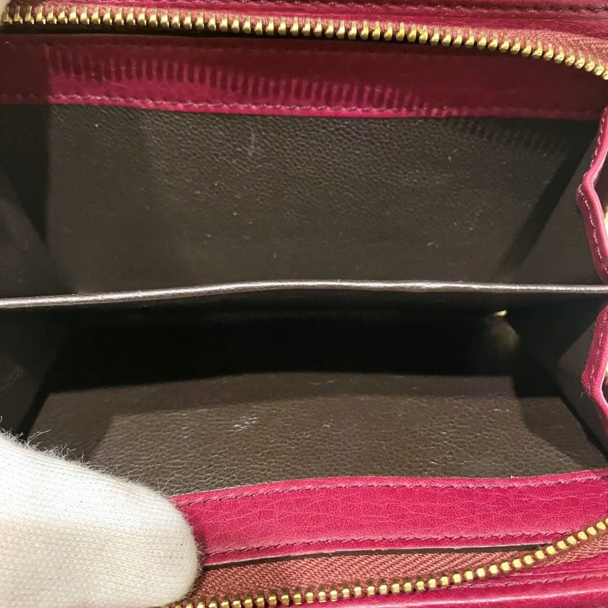 グッチ バンブー レザー 三つ折り財布