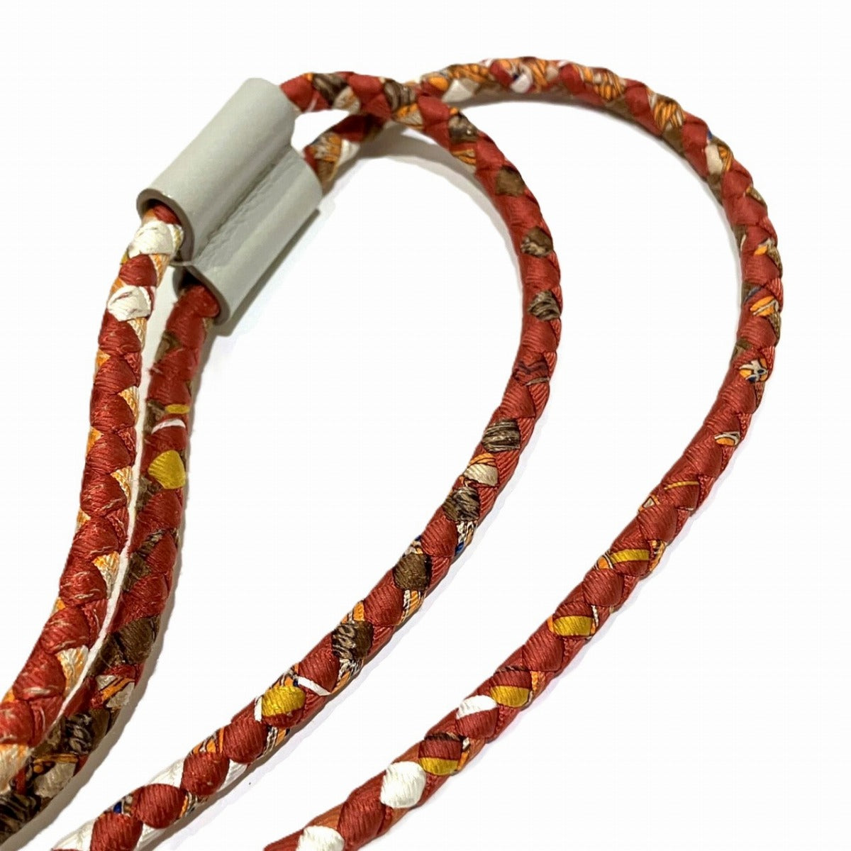 エルメス ソクワール22 シルク レザー ショルダーバッグ