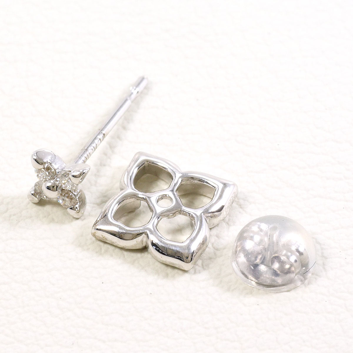 K14 ホワイトゴールド ダイヤモンド ピアス