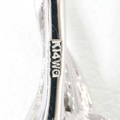 K14ホワイトゴールド黒蝶真珠ダイヤモンドネックレス