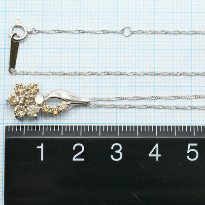 Au750ホワイトゴールドダイヤモンドネックレス