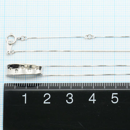 Au750ホワイトゴールドダイヤモンドネックレス