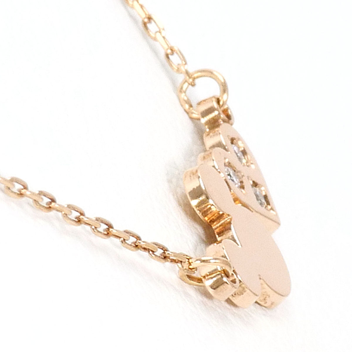 カナル4℃ K10ピンクゴールド ダイヤモンドネックレス