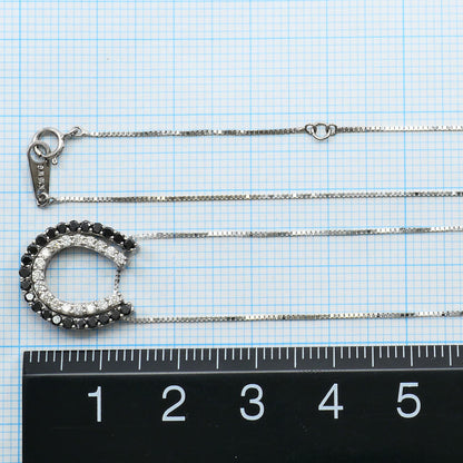 Au750 ダイヤモンド ホースシュー ペンダント ネックレス