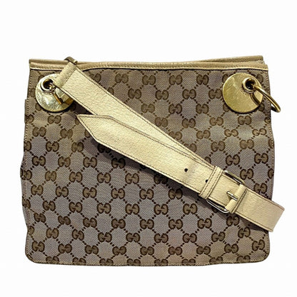 グッチ GGキャンバス レザーショルダーバッグ