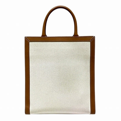 セリーヌ バーティカルカバ スモール キャンバス レザートートバッグ