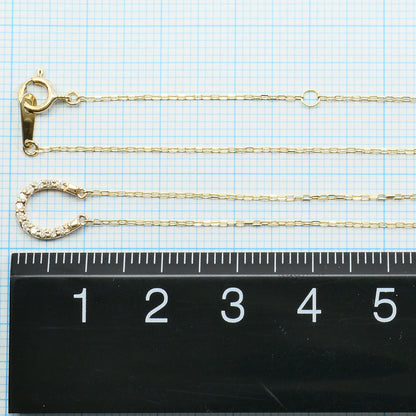K10 イエロー ゴールド ダイヤモンド ホースシュー ネックレス