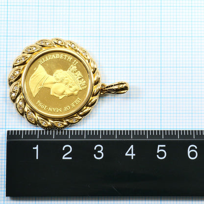 マン島キャット 金貨 Au999 Au750 ペンダントトップ