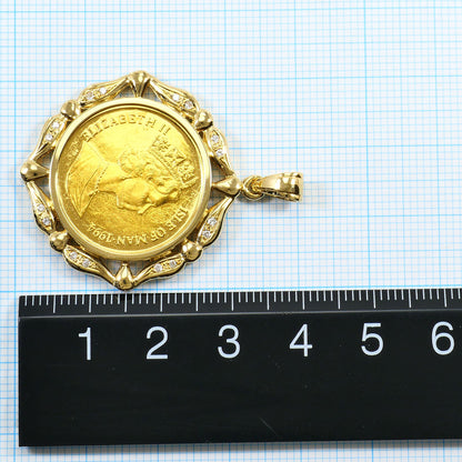 マン島キャット 金貨 Au999 Au750 ペンダント