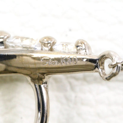 スタージュエリー K10ホワイトゴールドジルコニアピアス