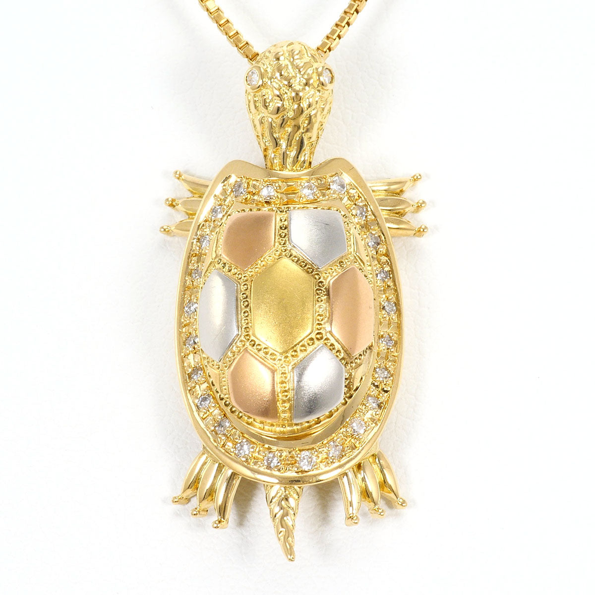 プラチナ Au750 ダイヤモンドネックレス 0.18ct