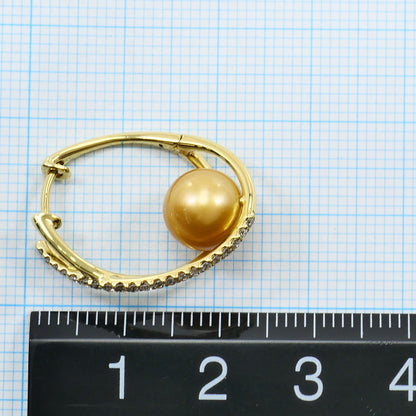 Au750 ダイヤモンド 南洋真珠 ピアス