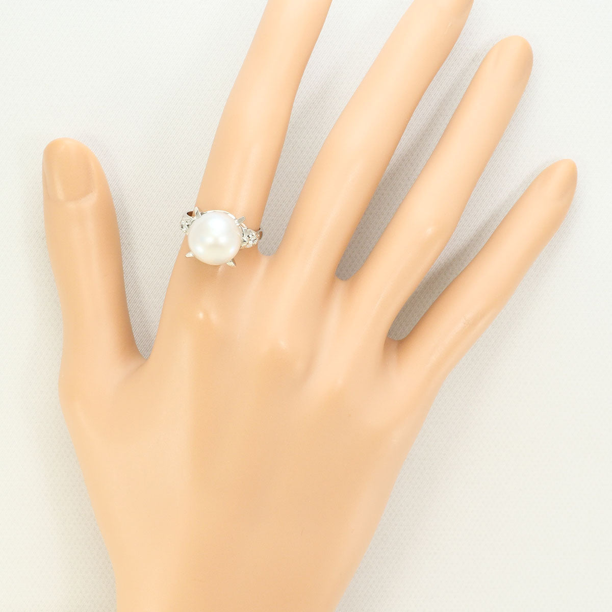 プラチナ パール ダイヤモンド リング