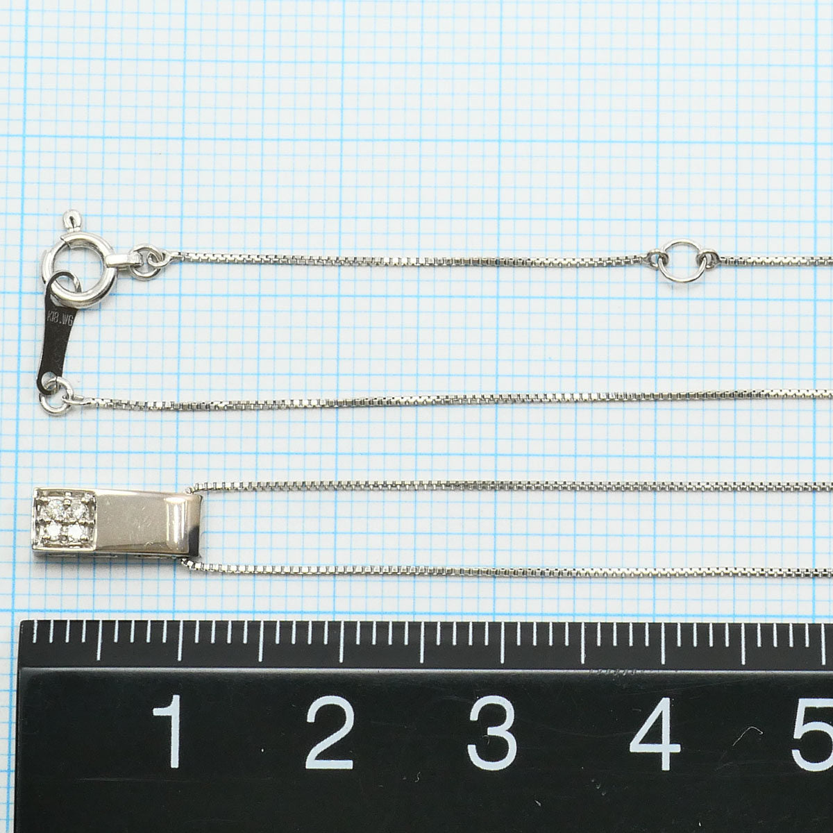 Au750ホワイトゴールドダイヤモンドネックレス