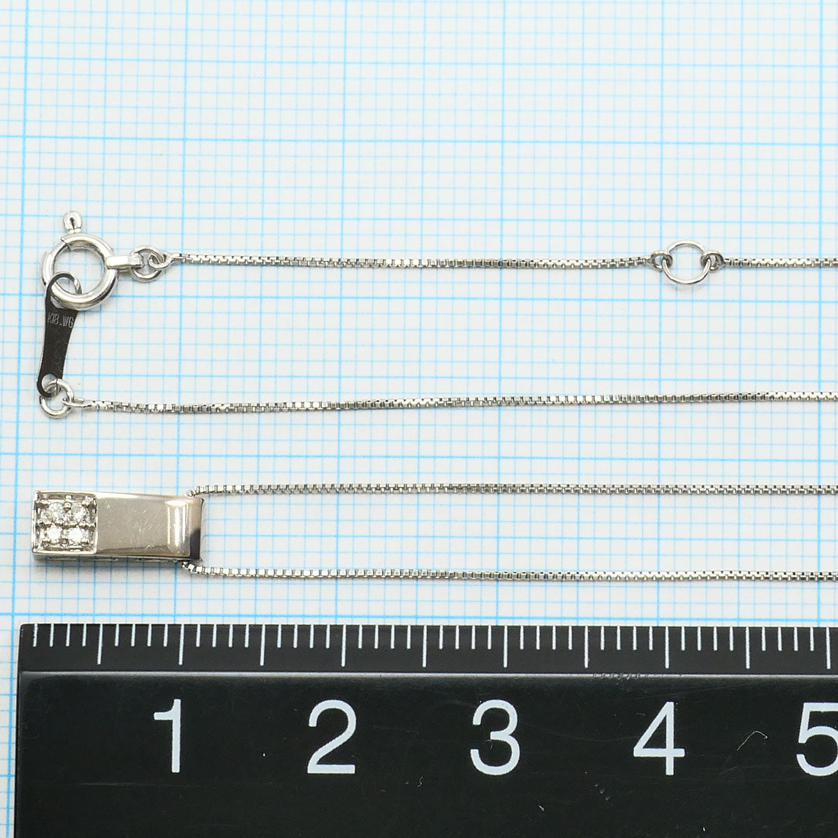 Au750ホワイトゴールドダイヤモンドネックレス