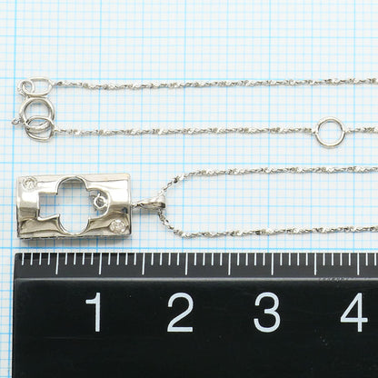 Au750ホワイトゴールド ダイヤモンド ネックレス