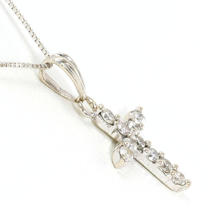 K14ホワイトゴールド ダイヤモンド ネックレス