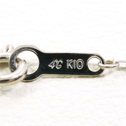 ヨンドシー K10ホワイトゴールド天然石ジルコニアネックレス