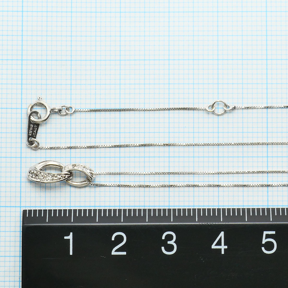 Au750ホワイトゴールドダイヤモンドネックレス