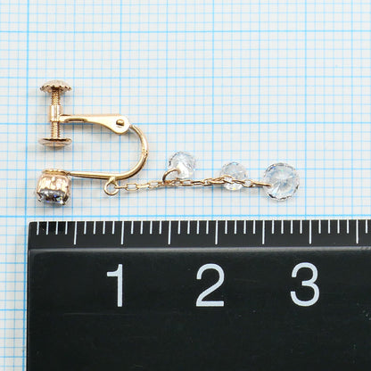 ヨンドシー K10ピンクゴールド ジルコニア イヤリング