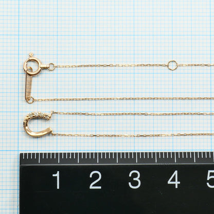 カナル4℃ K10ピンクゴールドホースシューネックレス