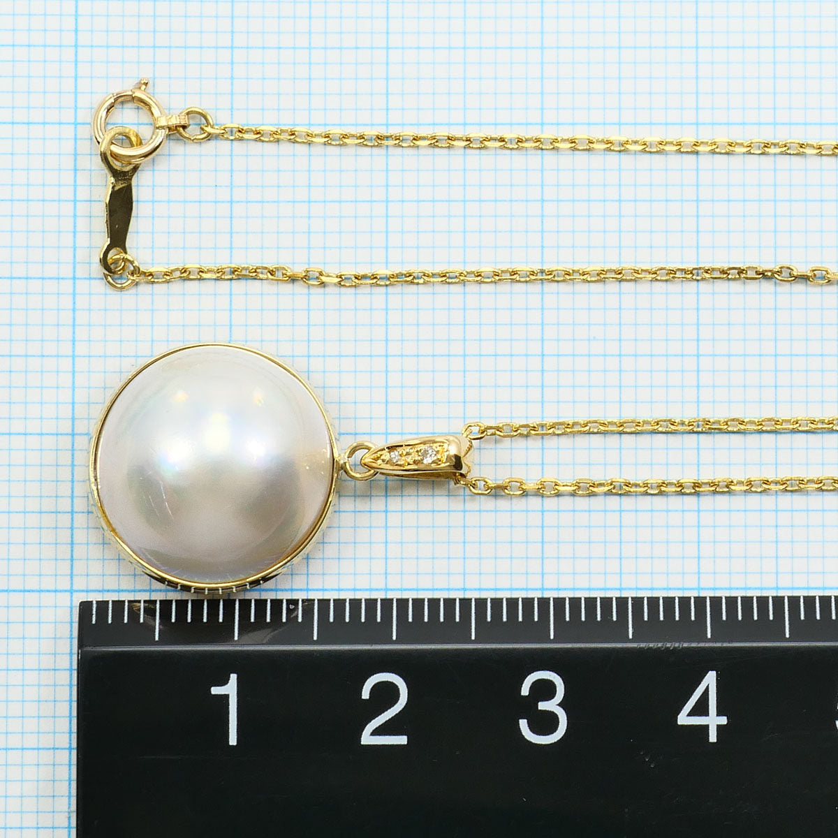 Au750 パール ダイヤモンド ネックレス