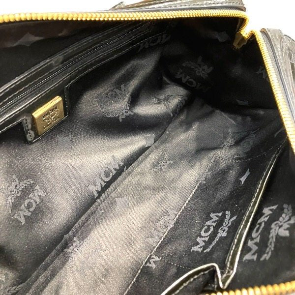 エムシーエム ヴィセトス モノグラム パテントレザー ハンドバッグ