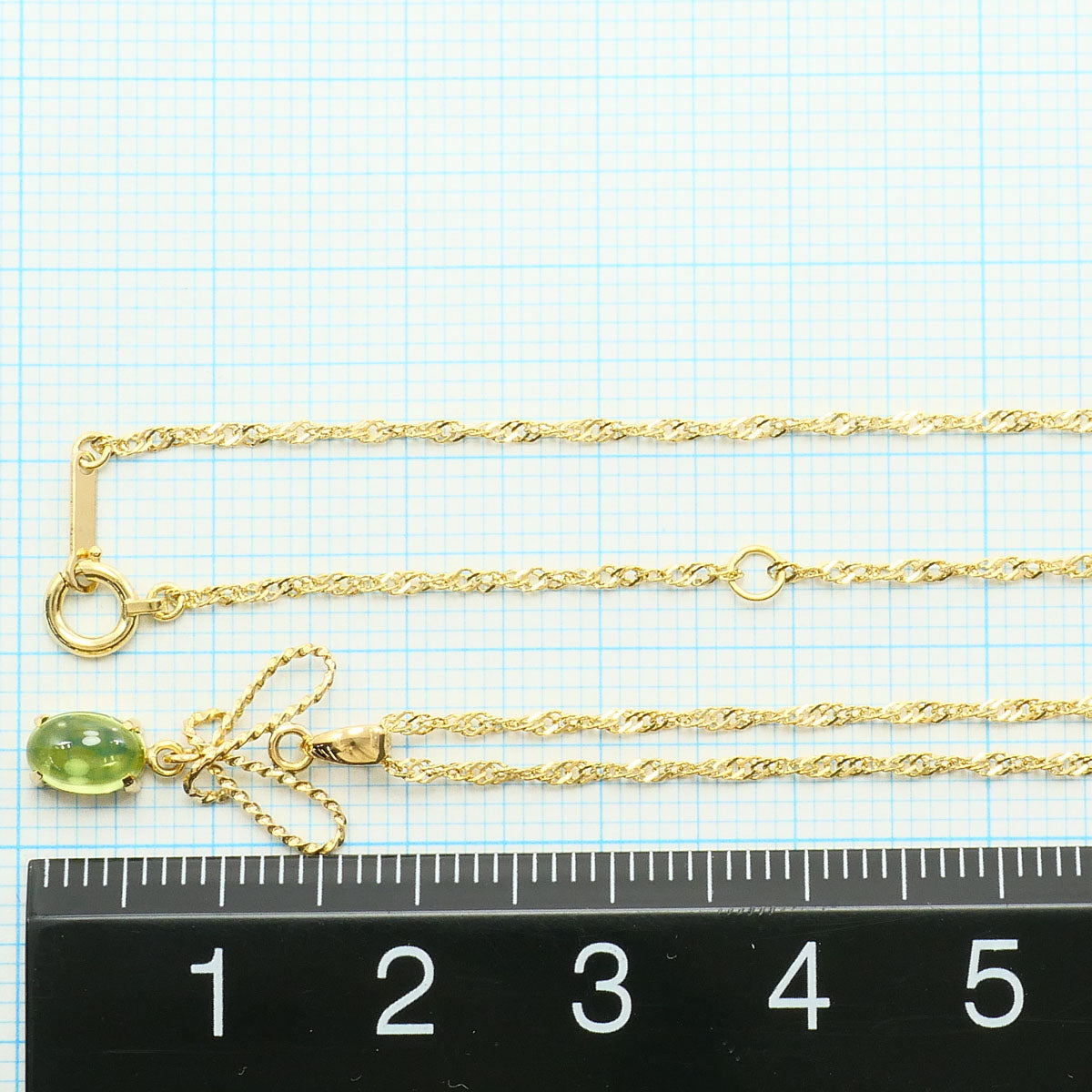 Au750 ペリドットネックレス