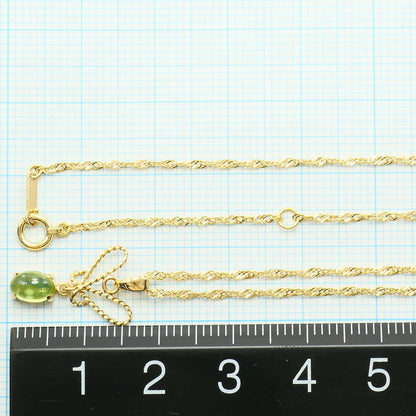 Au750 ペリドットネックレス