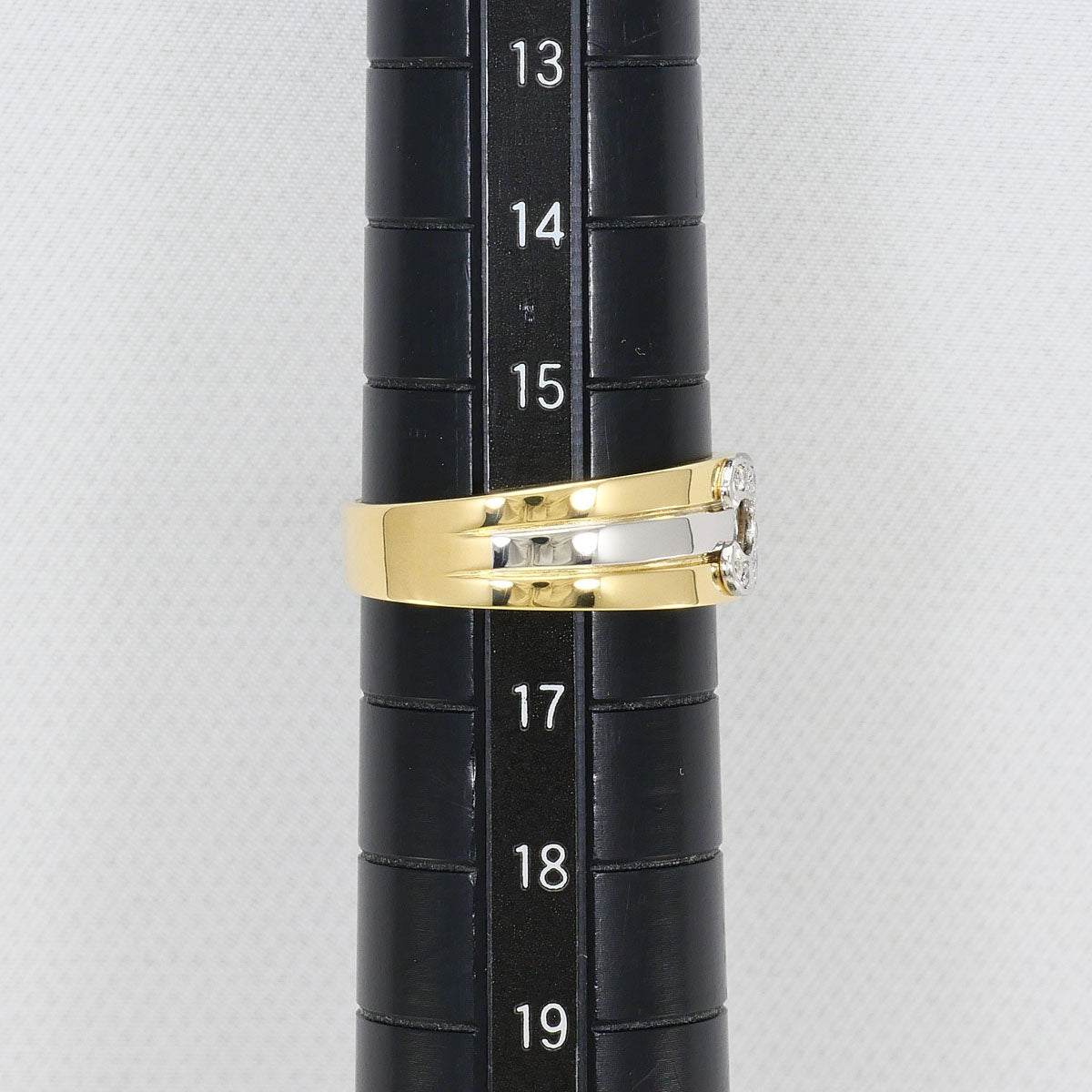 Pt900 K18YG ダイヤモンドリング